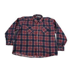 Timber Trail Vintage Men's Size 1X Plaid Flannel Button Up Shirt